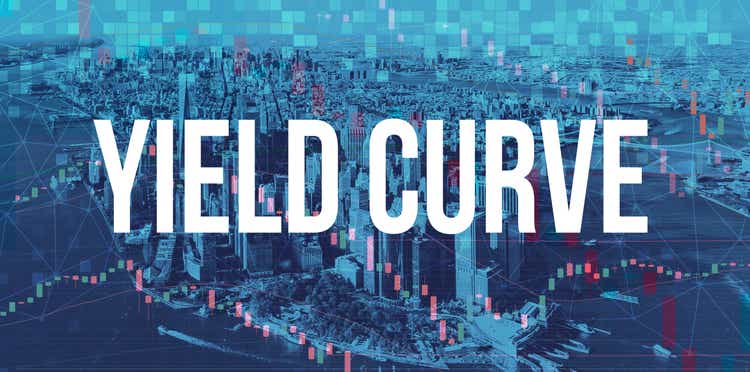 Yield Curve theme with Manhattan New York City