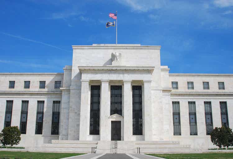 Exterior of the US Federal Reserve Building in Washington DC