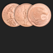 1 oz Copper Bullion Rounds