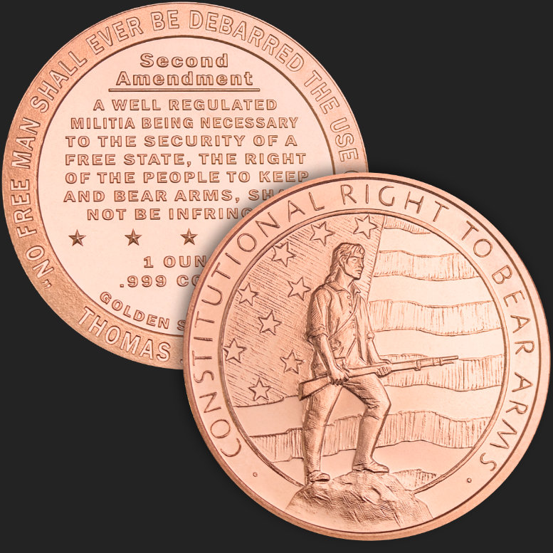 Second Amendment 1 Oz Copper Round - 1 Oz Copper Coin