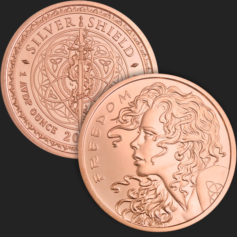 1 oz Freedom Girl Copper Round