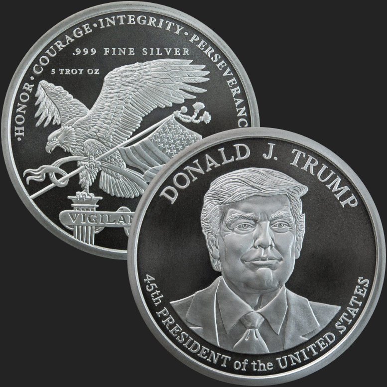 5 oz President Donald J. Trump BU Silver Round