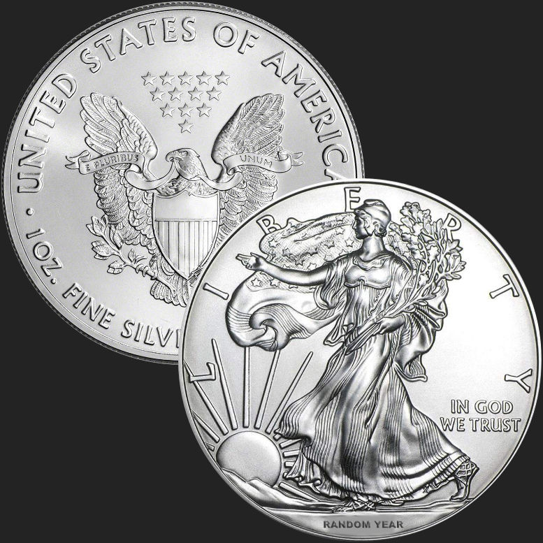 1 Oz American Silver Eagle Coin Bu Random Year