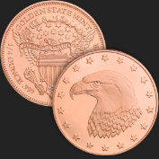 1/4 oz Eagle Head Copper Bullion Round .999 Fine