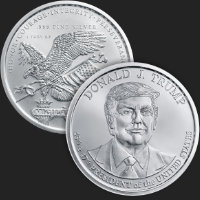 1 oz 45th & 47th President Donald J. Trump BU Silver Round