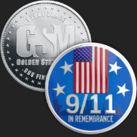 1 oz 9/11 Remembrance Silver Round (capsule included)