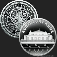 1 oz Audit Fort Knox Silver Shield MiniMintage Silver Round