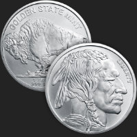 Beautiful Buffalo & Indian Front & Back of 1 oz .999 Silver Coin