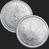 1 oz Cannabis BU Silver Round 2025