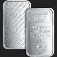 1 oz Golden State Mint Silver Bar