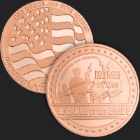 1 oz GSM Home of the Free Copper Round