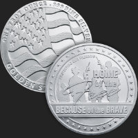 1 oz GSM Home of the Free Silver Round 