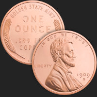 1 oz Lincoln Wheat Cent Copper Round