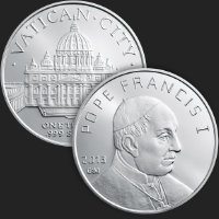 1 oz Pope Francis Silver Round