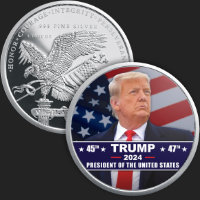 1 oz Trump 45th and 47th President of the United States Silver Round