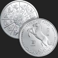 1 oz Year of the Horse Silver Round 