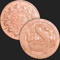 1 oz Year of the Snake 2025 Copper Round