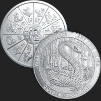 1 oz Year of the Snake 2025 Silver Round