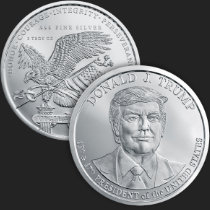 2 oz 45th & 47th President Donald J. Trump BU Silver Round