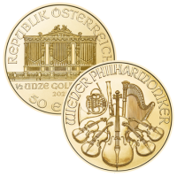 2025 1/2 oz Austrian Gold Philharmonic Coin BU