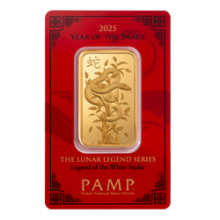 1 oz Gold Bar Pamp Lunar White Snake