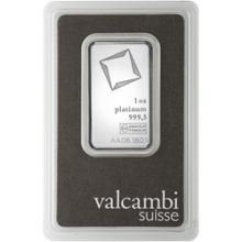 1 oz Valcambi Platinum Bar (In Assay)