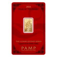 5 Gram Gold Bar Pamp Lunar White Snake