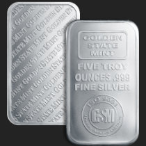 5 oz Golden State Mint Silver Bar