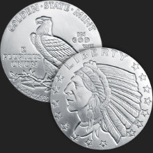 5 oz Incuse Indian Silver Round