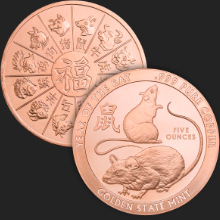 5 oz Year of the Rat Copper Round