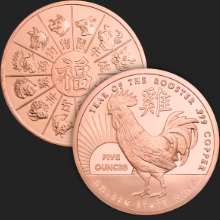 5 oz Year of the Rooster Copper Round