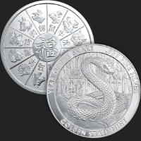 5 oz Year of the Snake 2025 Silver Round