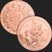 5 oz Year of the Tiger Copper Round