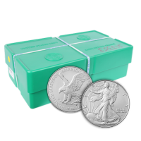 2025 1 oz American Silver Eagle Monster Box (Mint Sealed, 500 Coins, BU)