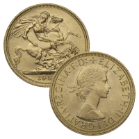 Great Britain Gold Sovereign Coin Queen Elizabeth II (Circulated, Random Year)