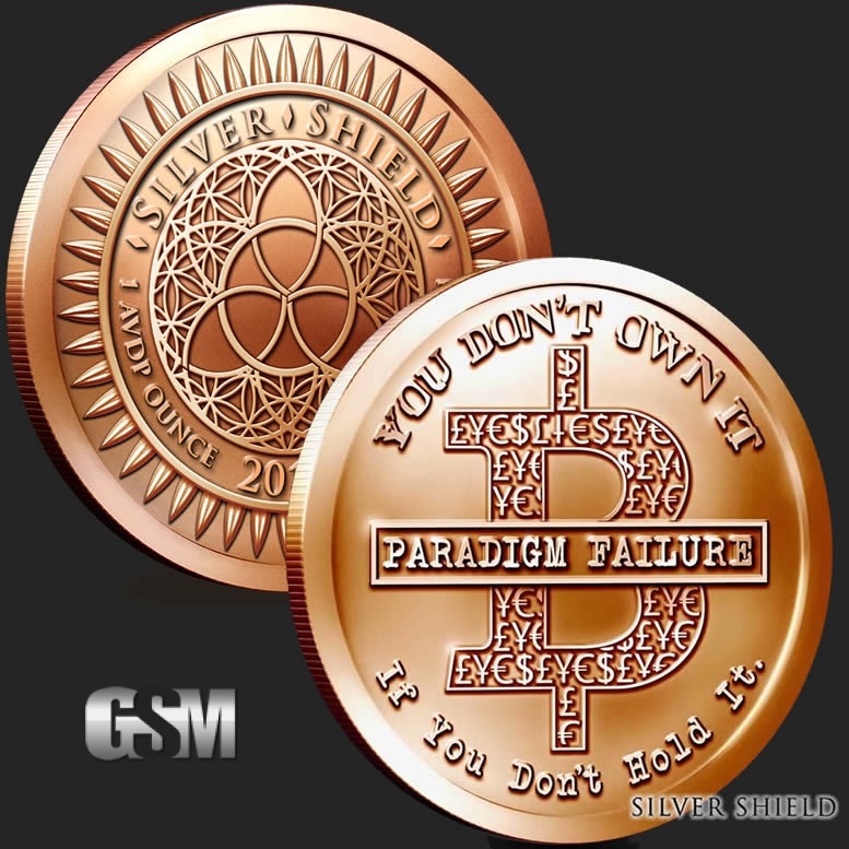 1 oz copper round - bitcoin