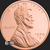 Lincoln Wheat Penny 1 oz Copper BU .999 Fine Obverse