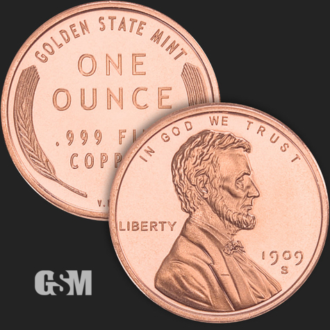 Lincoln Wheat 1 Oz Copper Round - 1 Oz Copper Coin