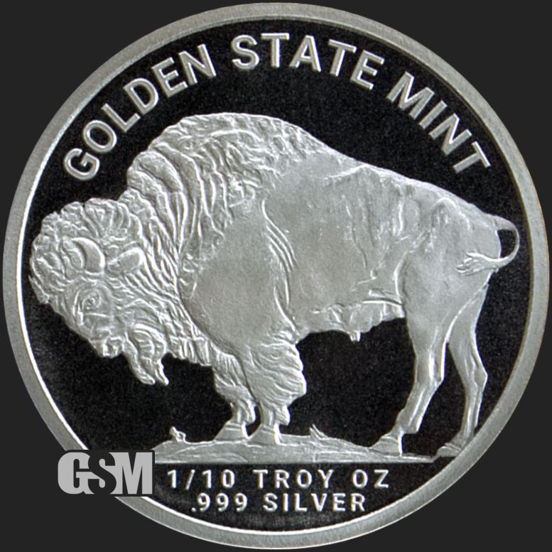 1/2 Troy Oz Buffalo SILVER Round, .999 Pure 