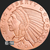 Copper Incuse Indian 5 oz round Obverse