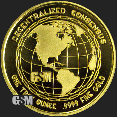 1 Oz Bitcoin Gold Bullion Round .9999 Fine