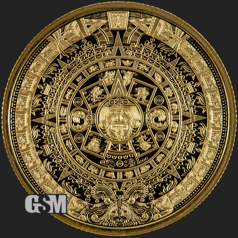 1 oz Aztec Calendar Gold Round