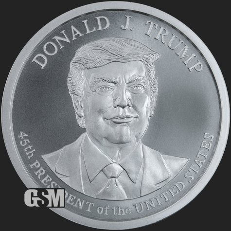 2 oz President Donald J. Trump BU Silver Round