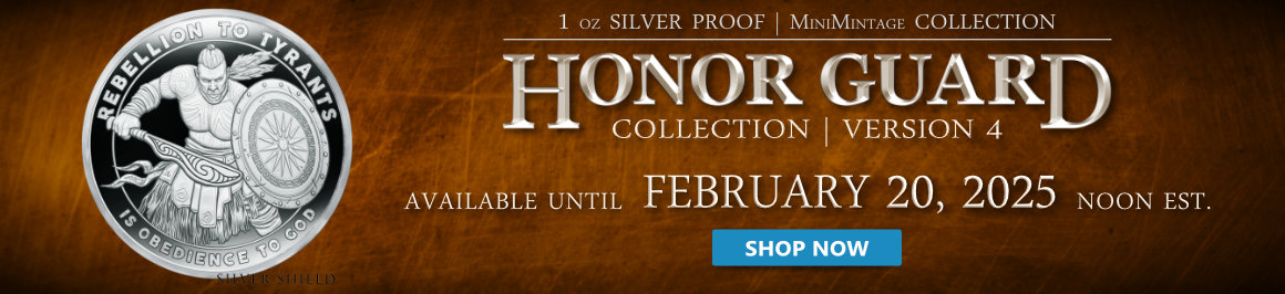 1 oz Honor Guard V4 Proof MiniMintage Silver round